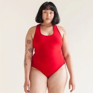 ARQ Cleo leotard in cherry 🍒